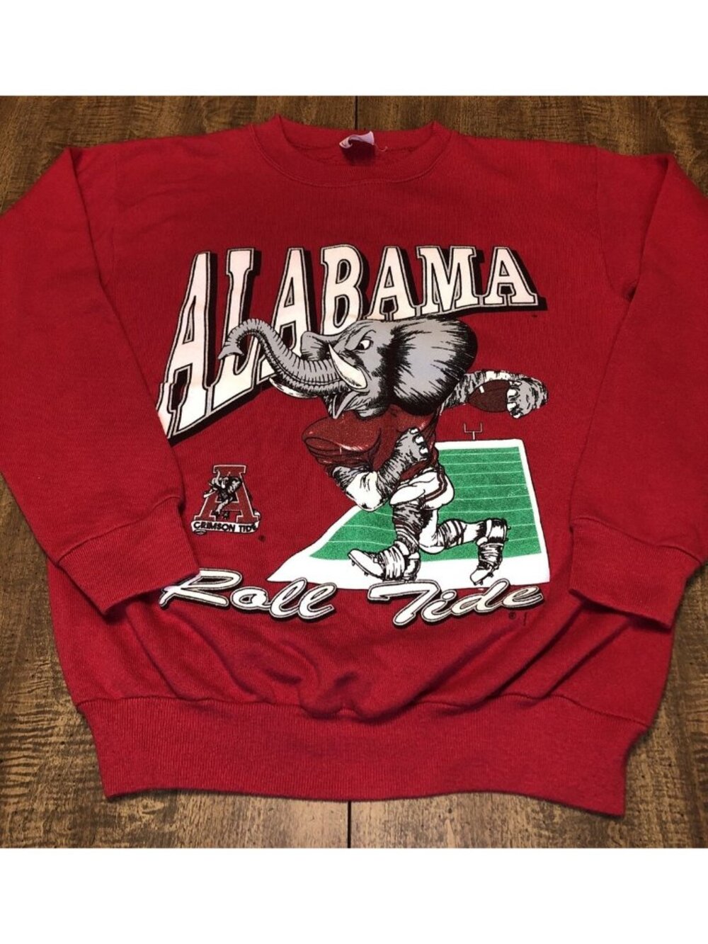 Vintage University of Alabama Crimson Roll Tide Graphic Sweatshirt Medium Tultex